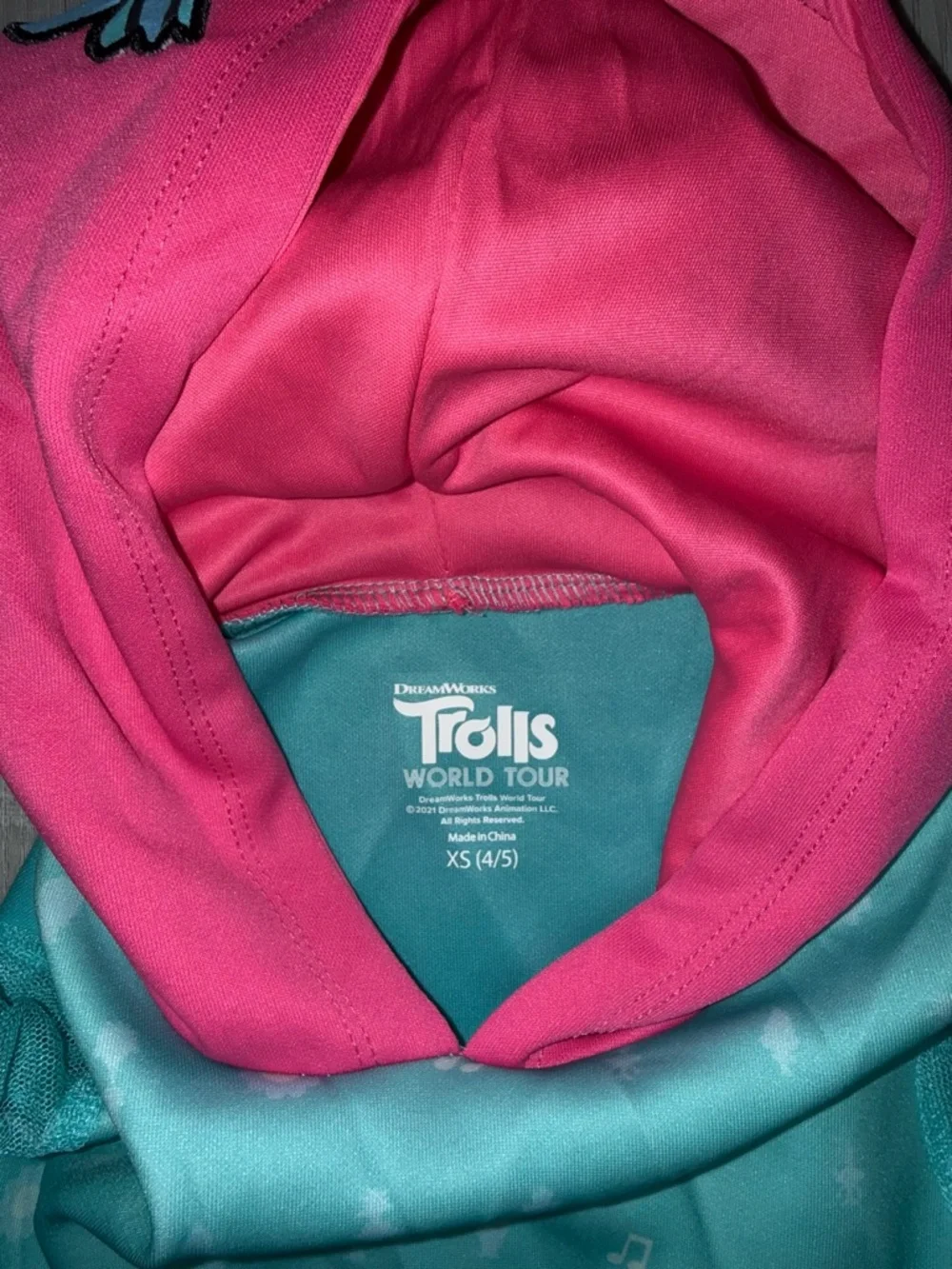 Bundle of 2 LOL Surprise & Trolls World Tour Hooded Dress Costumes XS (4/5)